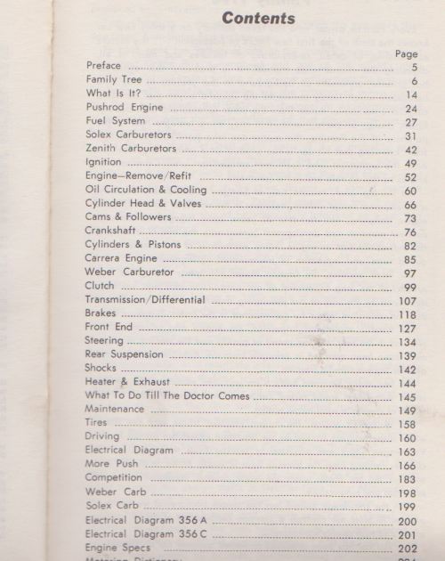 PORSCHE OWNERS HANDBOOK AND SERVICE MANUAL Covers all Porsche models up to 356C    