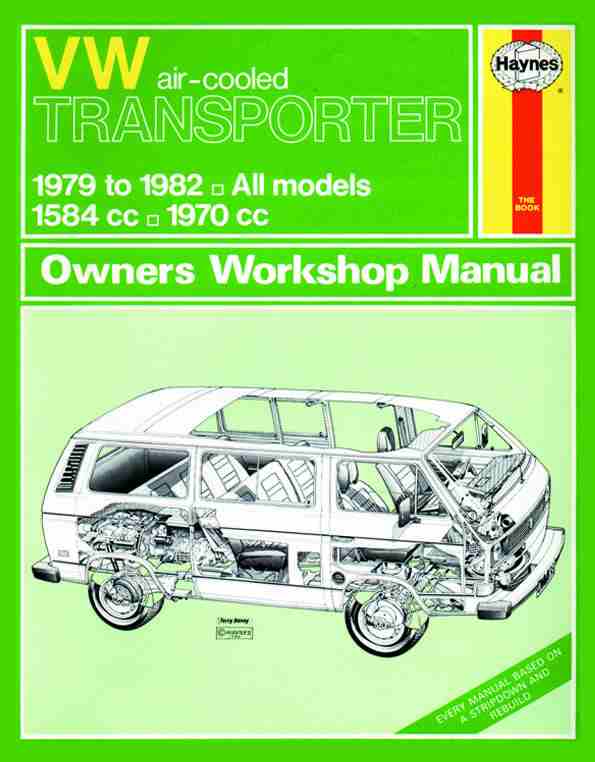 Volkswagen Transporter with Air-cooled Engine ('79 to '82) All M