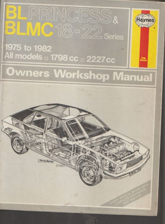 Princess & 18-22 Series 1975 To 1982 Owners Workshop Manual ALL
