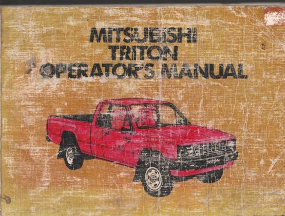 Mitsubishi Triton Operators Manual ( 0869020978 ) [1990]