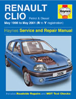 Renault Clio Service and Repair Manual (May 98-01) (Haynes Servi
