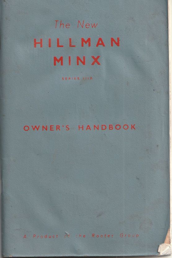 The New Hillman Minx Owner's Handbook 1959