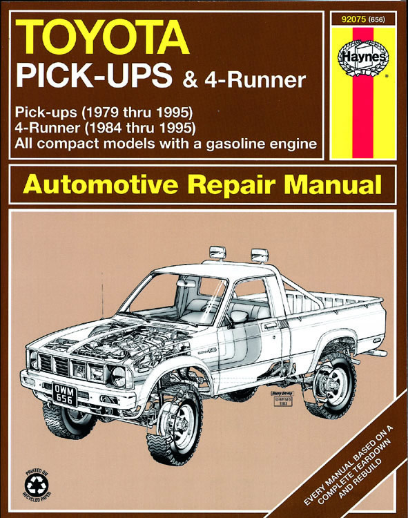 Toyota Pick-Up & 4Runner 1979 - 1995 Repair Manual