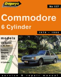 Holden Commodore 1978-80 Repair Manual Gregory's No. 117