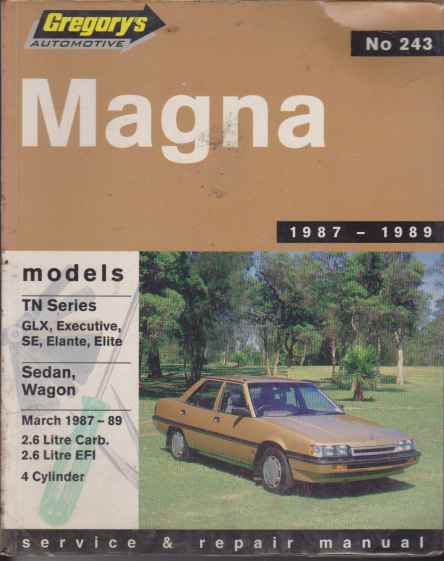 Mitsubishi Magna TM Series 1985 - 1986 Service and Repair Manua