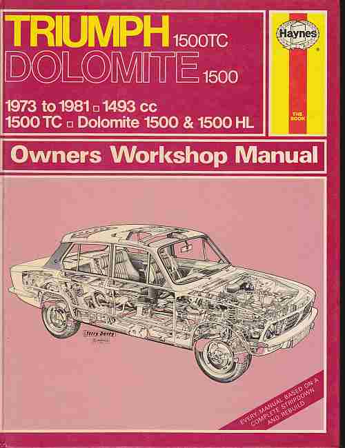 Triumph Dolomite 1500 1973-81 Owner's Workshop Manual HA369