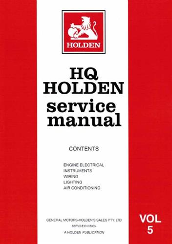 Holden HQ 1971-1974 Vol 5 Electrical/Air conditioning M37019