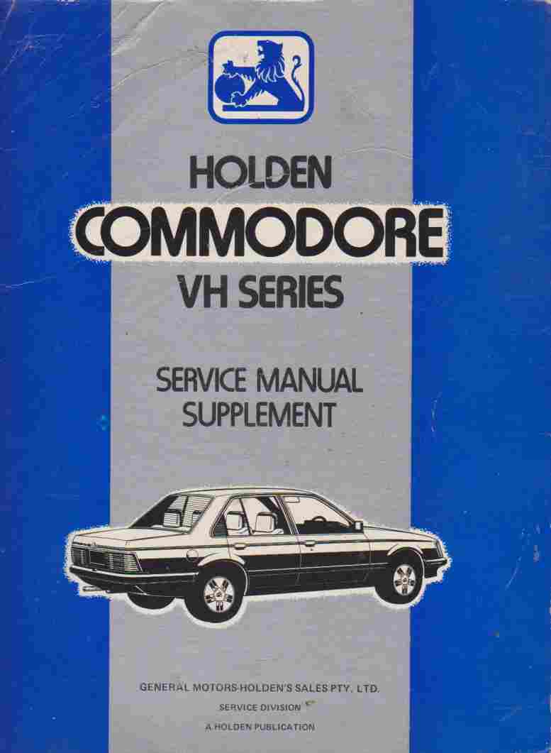 Holden Commodore VH series : service manual supplement