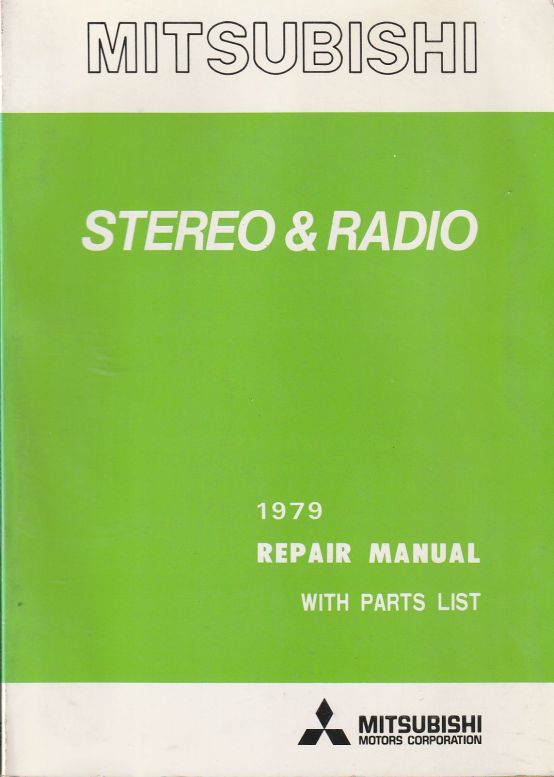 1979 Mitsubishi Stereo & Radio Repair Manual With Parts List