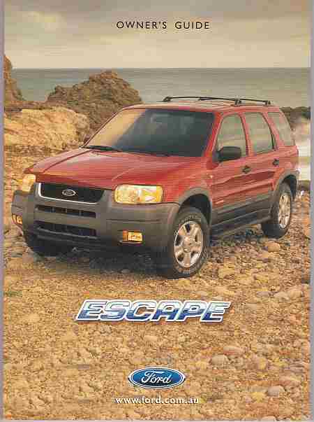Ford BA Escape Owner's Guide and Warranty and Service Guide