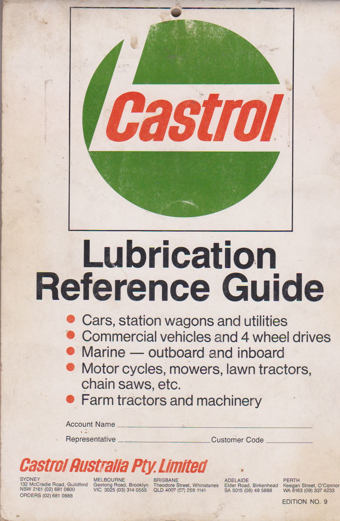 Castrol Lubrication Reference Guide 1969 To 1984