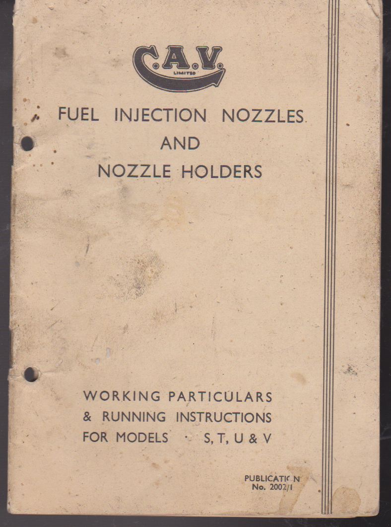 Cav Fuel Injection Nozzles And Nozzle Holders Working particula