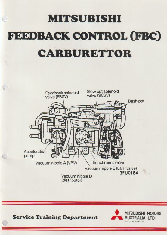 Mitsubishi Feedback Control (FBC) Carburettor