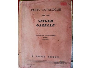 Singer Gazelle Parts Catalogue From Chassis No A7600001 Onwards