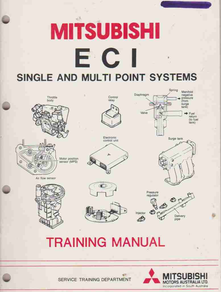Mitsubishi E C I Single And Multi Point Systems Training Manual