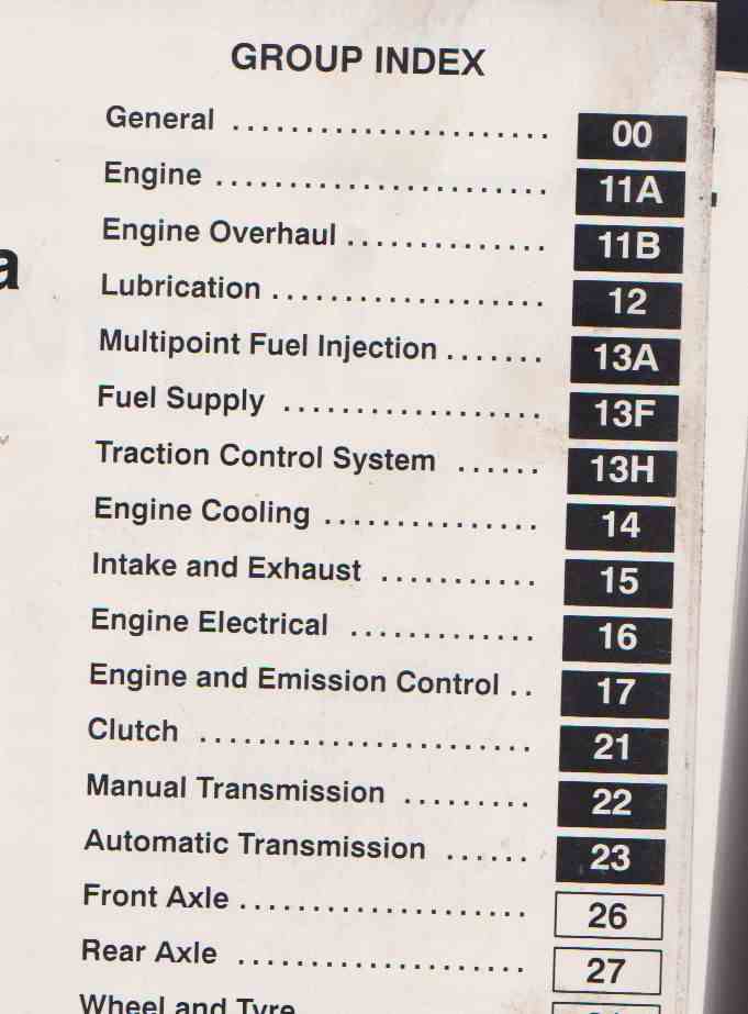 Mitsubishi  TJ-KJ Series Magna / Verada / Diamanta Workshop Manual Vol 1 Sedan -  Wagon- Sports MR922339