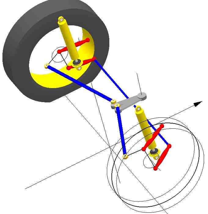 VOLKSWAGEN BEETLE TWIN TRAILING LINK SUSPENSION AND STEERING.