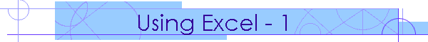 Using Excel - 1