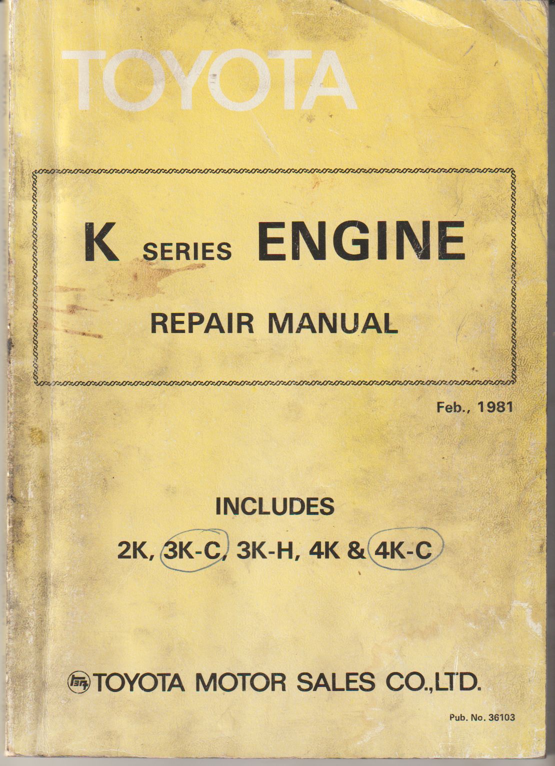 Toyota K Series Engine Repair Manual 36103