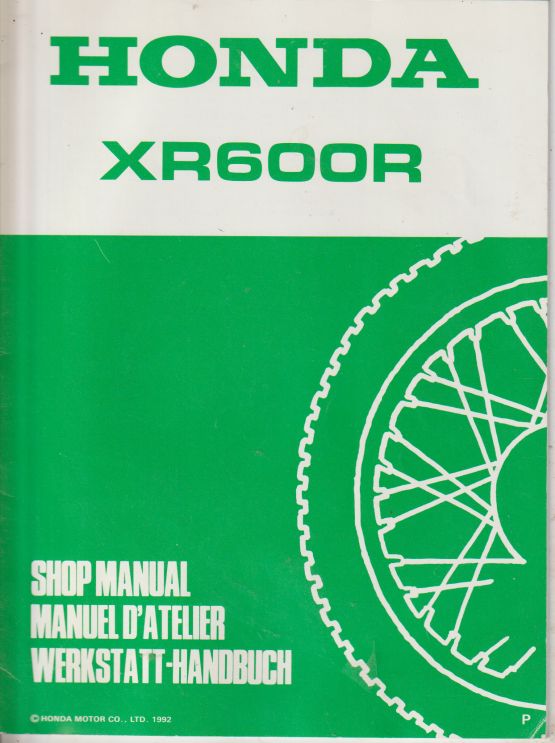 (image for) Honda XR600 Shop Manual 67MN100X